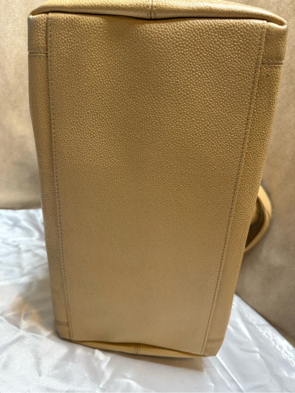 Chanel Caviar Leather CC Tote Bag Gold Hardware Vintage Shoulder Shopper - Picture 6 of 16